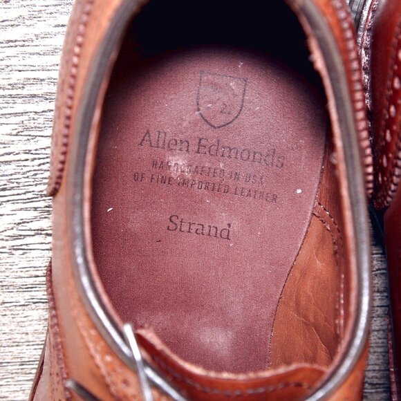 Allen Edmonds STRAND Oxford 8 EEE Wide Walnut * add $15 Cedar Trees - Picture 5 of 13